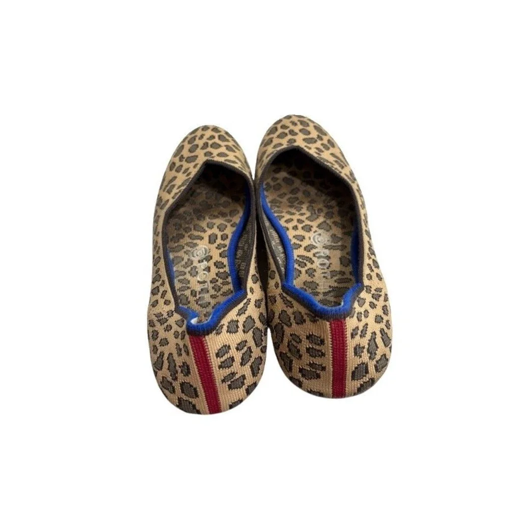 ROTHY’S The Flat Leopard Print Round Toe Slip-On Ballet Flats 9